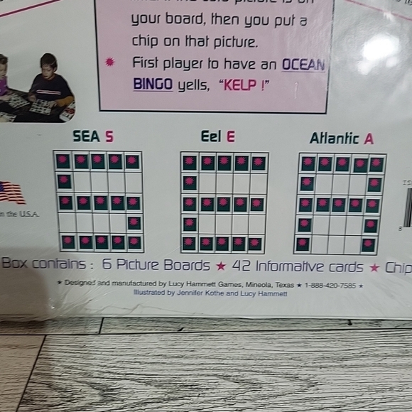 Lucy Hammett's Ocean Bingo Game Fun Family Educational Science Teacher's Edition - Picture 5 of 6